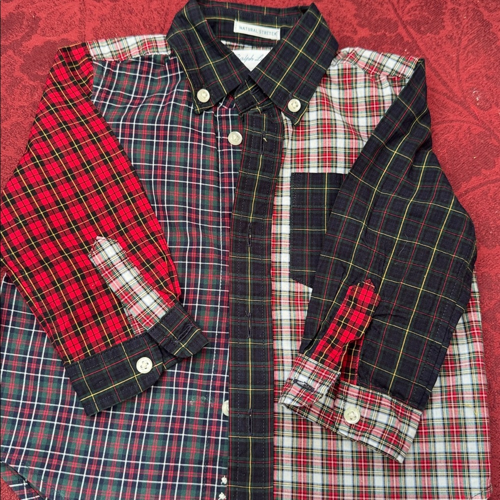 Ralph Lauren Kids Plaid Button-Down Shirt - Red, Green, Blue